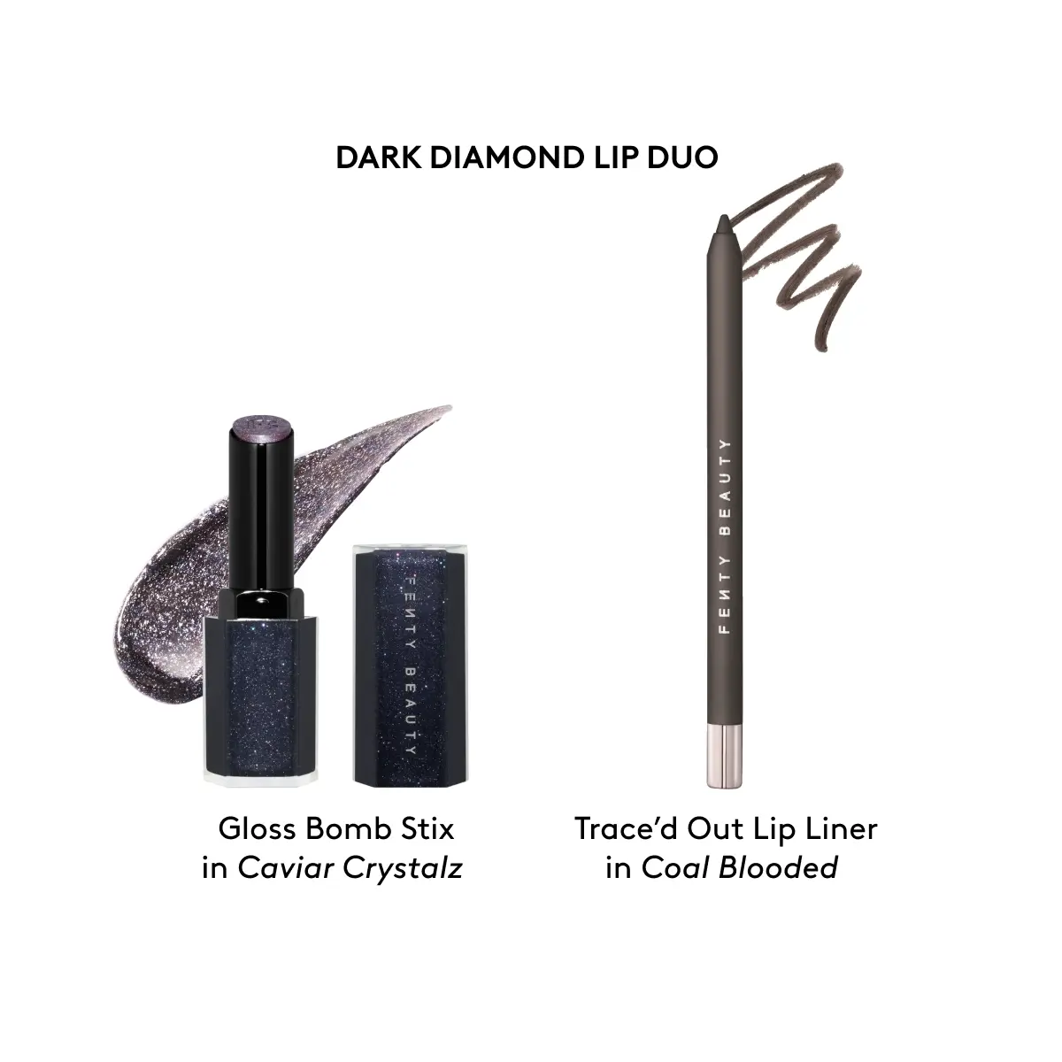 Caviar Crystalz Gloss Stick + Coal Blooded Liner