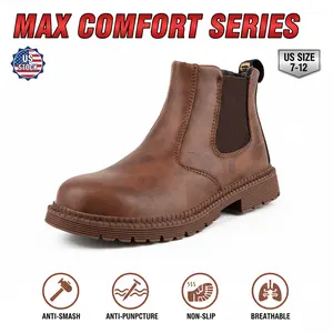 Safety Footwear Unisex Puncture-proof Waterproof Anti-slip Durable Outdoor Comfortable Chef Work Shoe Splash-proof Smash-proof Breathable