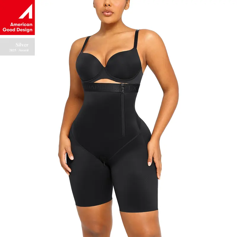 Shapellx AirSlim Brand Logo Shaping High-Rise Shorts Tummy Tucking Butt Lift Comfort Shapewear Basic Fajas Colombianas Womenswear