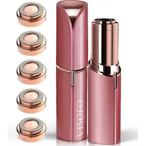 Bundle of Facial Hair Removal Rosequartz and 4 Extra Replacement Heads