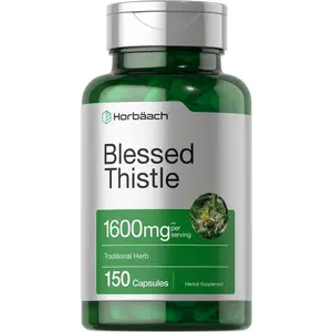 Horbaach Blessed Thistle Capsules 1600 mg | 150 Count | Max Potency | Non-GMO, Gluten Free Herb Supplement