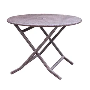 Jeco  Cafe Round Folding Wicker Table