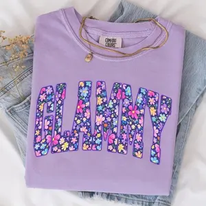 [Sale Up To 50%] Comfort Color Floral Glammy T-Shirt, Spring Glammy Sublimation Design, Glammy Shirt T-Shirt, Mother’s Day Gift T-Shirt, Gift For Mama