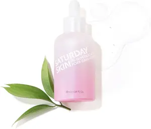 [Saturday Skin Official Shop]K-beauty Pore Serum Active Treatment for Face 4% Glycolic Acid Pore Care Complex Help Refine Skin’s Texture Reduce Pores Sebum Control AHA Acne Pimple Pore Essence Anti-Aging(1.69 Fl. Oz. 50ml)