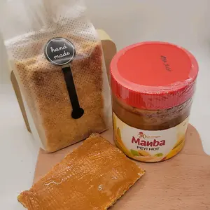 Manba Haitian Kasav & Spicy Peanut Butter Bundle - Authentic Tropical Flavor, Creamy & Bold, Perfect for Snacks & Fruit
