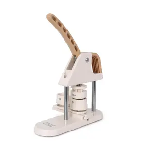 Button Maker Machine,Pin Making Kit,Button Press Machine,Multiple Sizes,Ideal DIY Kit for Crafters and Children(Push-Pull Style)