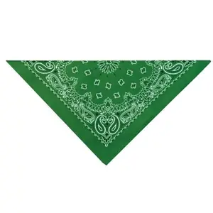 Dark Green Paisley Print Bandana