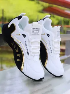 Men's Fashionable Lace Up Low Top Sneakers, Casual Breathable Comfortable Sports Running Shoes, Male All-match Round Toe Shoes for Daily Wear, Closed