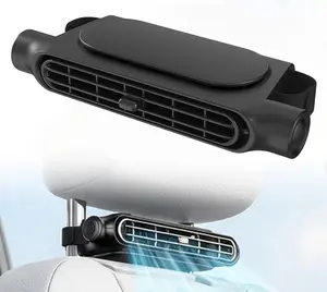 New Upgraded Car Seat Back Fan, Dual Airflow Bladeless Cooling Fan For Baby Rear Facing, 3-speed Quiet USB Backseat Headrest Fan Fits SUV Sedan Trucks, Keeps Infants, Kids, Pets & Rear Passengers Cool