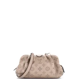 Pre-owned Louis Vuitton Leather Clutches & Wristlets Scala Pouch Bag Mahina Mini by Rebag