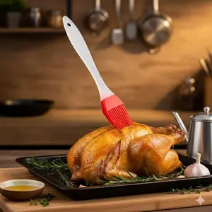Silicone Pastry Brush: Flexible Non-Stick Baking & BBQ Oil Brush. Food-Grade, Durable & Easy Clean Kitchen Tool Nonstick Baking Tool for Even Coating, Desserts, Grilling, Caramel & Daily Cooking. Reusable Efficiency Helper Baking Supplies