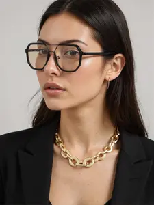 Unisex Street Trend Geometric Frame Sunglasses, Stylish Glasses, Trendy Vintage Sunglasses for Everyday Use, Fashion Accessories for Outdoor Activities, Trendy Shades