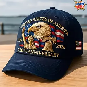 1pc 250th Anniversary Baseball Cap for Man Woman Hip Hop Cap Adjustable Dad Hat Lightweight with 250 Emblem, Multi-Color Options Suitable for Casual & Special Events, Comfortable Hat