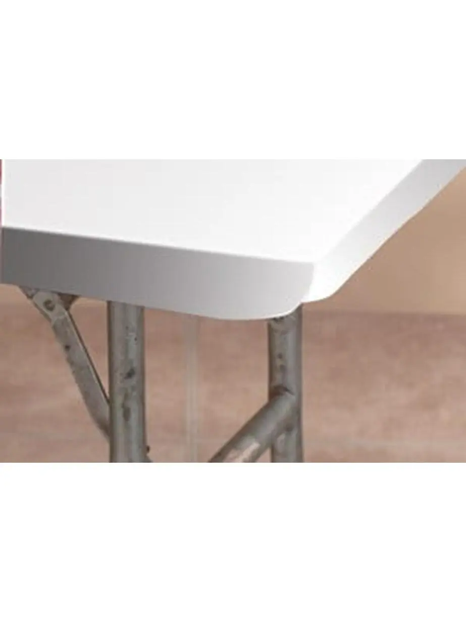 Kwik-Covers Orange Table Skirt with 30x72 in White Cloth Dust Cover, Glueless Hook-Loop & Cloth Tie, 10 per Case for Business Trade Show Buffet Tables