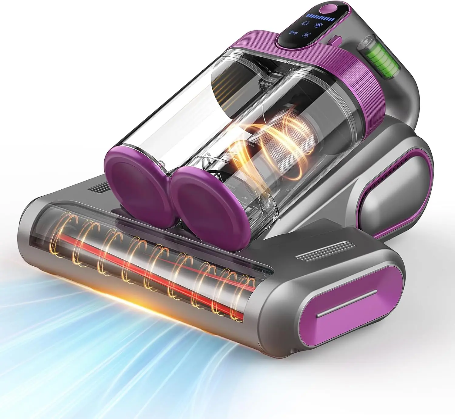 Cordless Bed Mattress Vacuum Cleaner 16KPA Strong Suction Handheld Sofa Couch Cleaner with 253.7nm UV Light Deep Cleaning Ultrasonic Function and Washable HEPA Filter Portable Dust Mite Remover Gift Idea