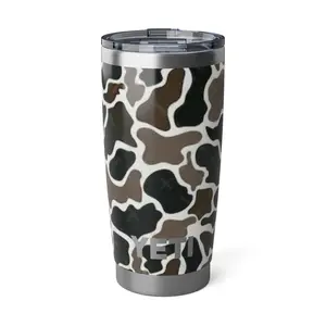 Yeti 20oz Camo Tumbler - Durable Stainless Steel, Double-Wall Vacuum Insulation, Versatile Color Options, Easy-to-Clean Design - Flasks