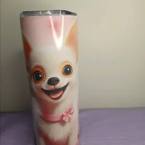 Chihuahua dog 20 oz skinny tumbler