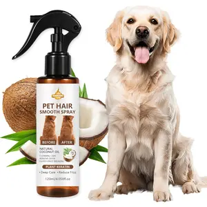 Pet Hair Care Essence, Grooming Products, Gentle Anti-Knot Nourishing Cream, Suitable for All Breeds, 120ML, Enhances Hair Shine