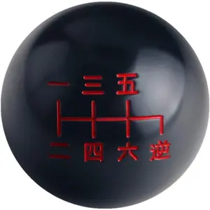 Black/Red Inlay Manual Shift Knob Short Throw Shifter 6 Speed M10x1.5 M10x1.25 M8x1.25 M12x1.25