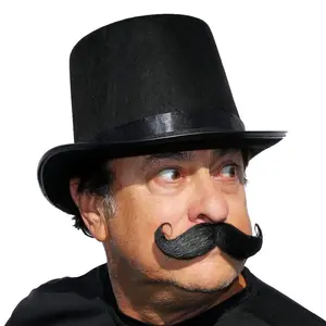 Large handlebar Mustache with Self Adhesive Tape, Realistic Costume Mustache