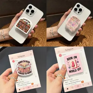 Book Lover Grip Set | Cute Bookish Magsafe Holders | Book Tok Shelf, Booked & Busy, Born to Read & Book On World Off Designs