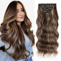 F6/18# Brown mix Blonde - 7PCS(22inch)