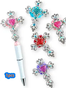 1pcs Innovative Heart Cross Charm, Creative DIY Gift, Suitable for Keychain, Phone Chain, Bead Pen, Car Hanging, Indoor Decor