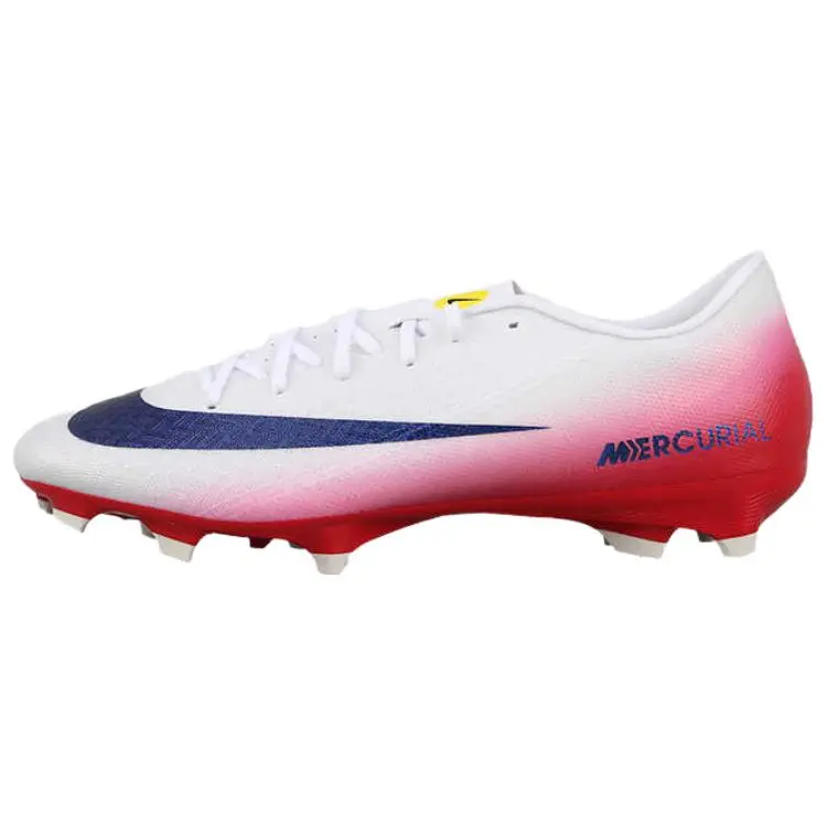 Men's Nike Mercurial Vapor 16 Academy Soccer Football Cleats - House White/Red, Comfortable, Stylish, Grippy, Durable Football Gear (Maison Mihara Official)