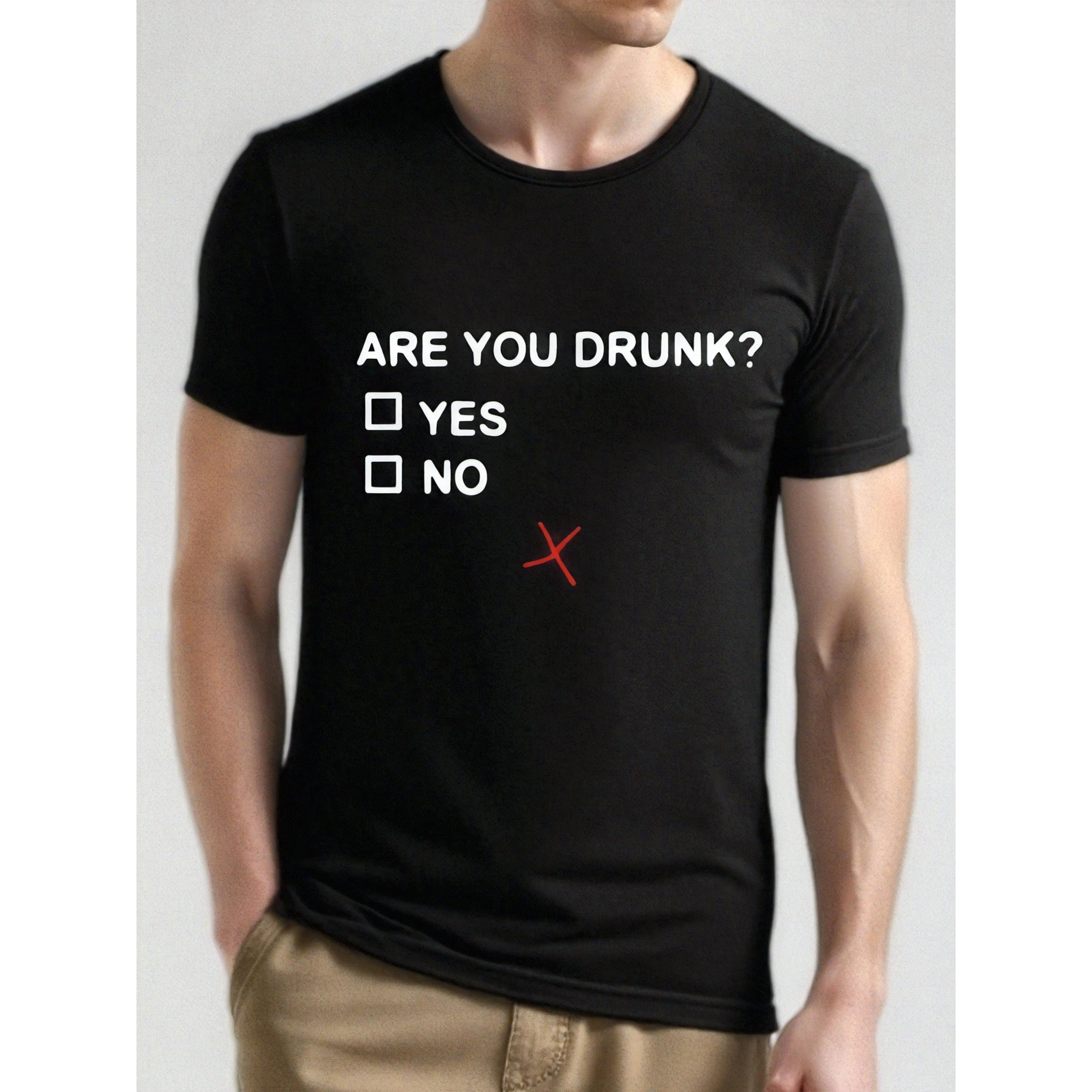 Graphic Letter Print T-shirt for Men, Casual Shortsleeve Round Neck Style, Soft Cotton for Summer Streetwear Outfits, Tshirt, Crew Neck