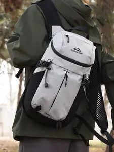 1pc Lightweight plaid nylon hiking backpack, outdoor backpack with breathable mesh back and compression straps, durable camping, hiking, cycling, and daily commuting backpack, Hiking Trekking Rucksack, Multi Purpose Rucksack