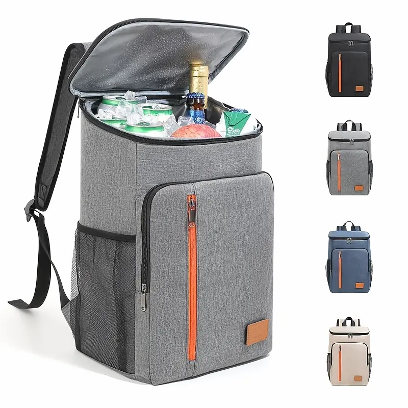 Insulated Cooler Backpack, Shoulder Bag, Extra Large Capacity Holds 30+ Cans, Essential for BBQ Lunches and Outdoor Outings, Suitable for Men and Women - Use with Ice Packs