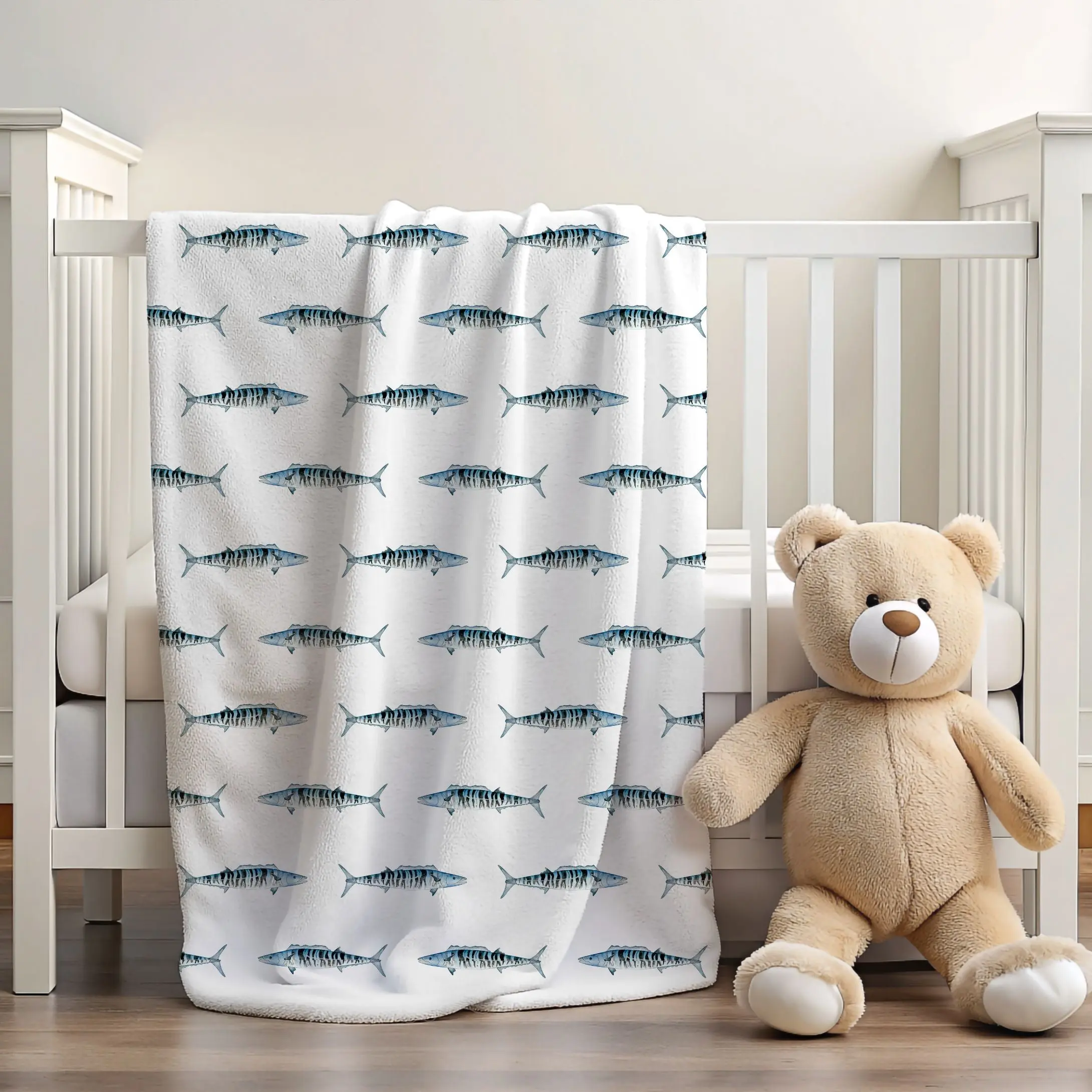 Wahoo 30x40 Sherpa-backed Minky Blanket