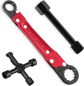 Plumbing Tools, Angle Stop Wrench Angle-On Wrench kit, plumbers wrench Angle Stop  for professional plumber Installing  Compression Angle Stop and Removing Compression Ring