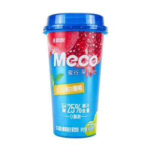 XIANGPIAOPIAO MECO Pomegranate White Grape Juice Tea - 400ml Refreshing Summer Drink, 0 Fat