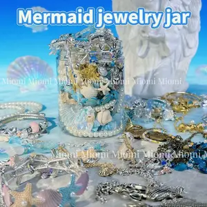 20pcs Mermaid mystery jewelry jar/ Ocean / Seashell Beach Mermaidcore Aesthetic  jewelry jar