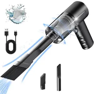 Cordless Handheld Vacuum Cleaner, 120W High-Power Computer Duster, Dual-Use Portable Car Cleaning Kit for Home and Car, Black