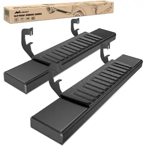 Niligft Running Boards for 2007-2018 Chevrolet Silverado GMC Sierra 1500HD 2007-2019 Chevy Silverado GMC Sierra 2500HD 3500HD Regular Standard Single Cab 6 Inch Side Step Nerf Bars Black