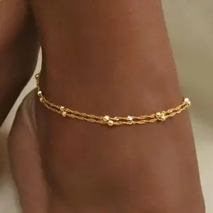 KOPERIN Dainty Layered Ankle Bracelets For Women Waterproof Link Anklets Non Tarnish Summer Beach Jewelry Gift For Fashion