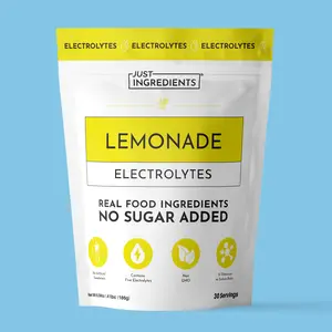 Just Ingredients Lemonade Electrolytes [30 Servings] - Drink Mix - Coconut Water, Sea Salt, Trace Minerals - Drink - Hydration