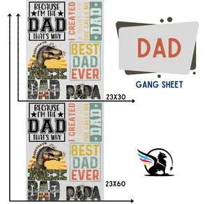 Dad | Premade DTF Transfer Gang Sheet For Graphic Tees