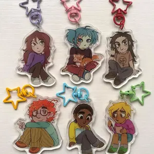 6 Styles Different Sally Face Game Acrylic Keychains