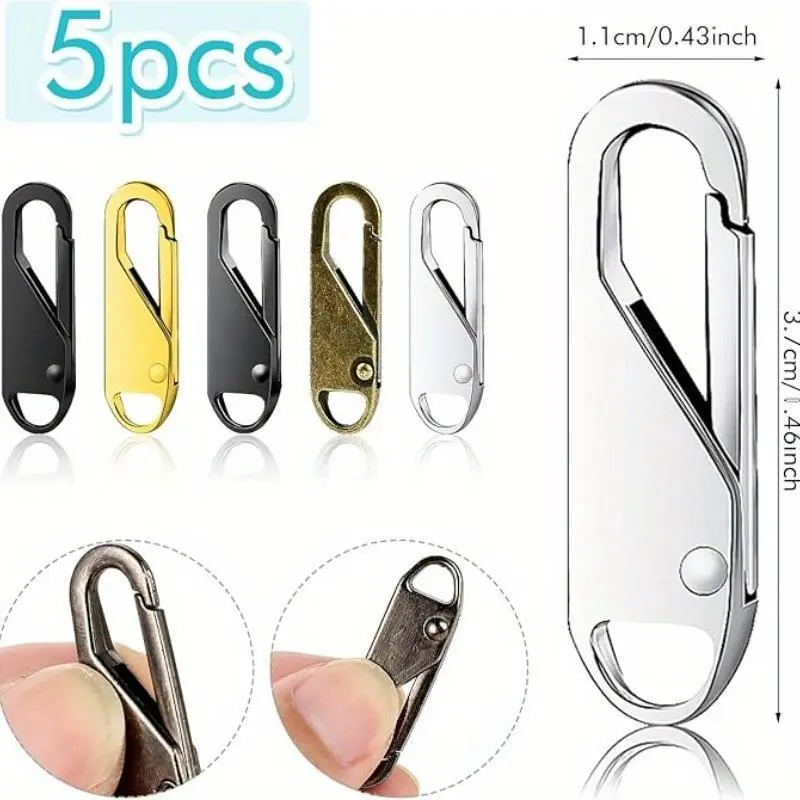 Zipper Slider Puller Instant Zipper Repair Kit Replacement For Broken Buckle Travel Bag Suitcase Zipper Head DIY Sewing Craft