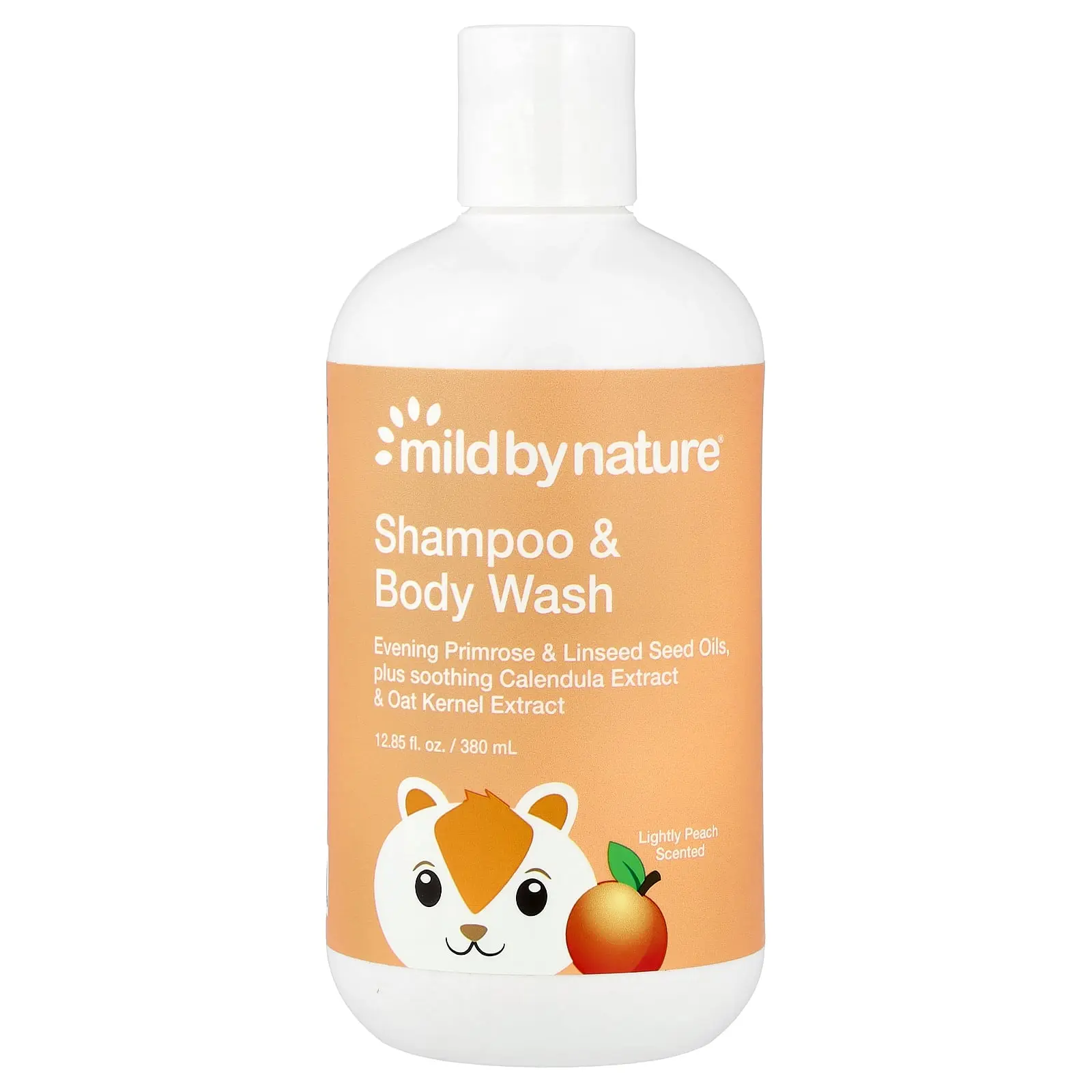 Mild By Nature Tear-Free Baby Shampoo & Body Wash, Peach, 12.85 fl oz (380 ml)