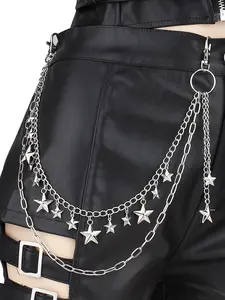 Y2K Star Pants Chain for Men Jean Chains for Women Pocket Chain for Pants  Biker Hip Punk Chains Y2K Jewelry for Women Accessory Silver Lightweight Trendy Fashion for Music Festival Concert Cosplay Elegant Trendy Chain