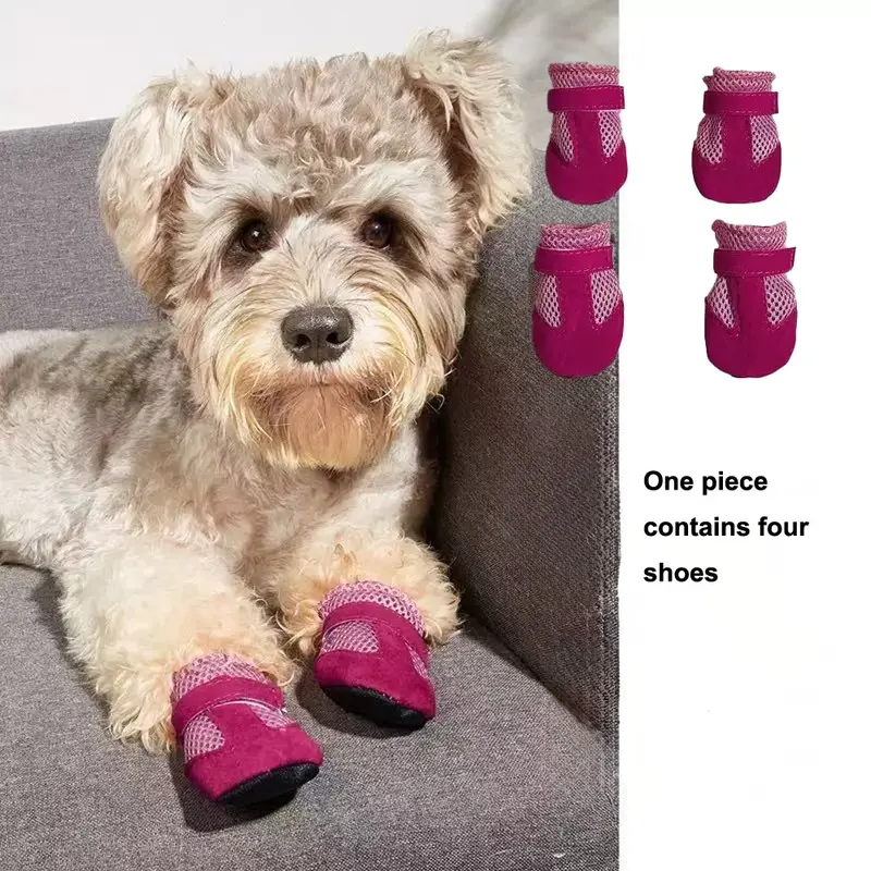Pet Dog Shoes Puppy Shoes Spring Summer Mesh Soft Sole Comfortable Casual Breathable Walking Outdoor, Pet Footwear for Daily Use