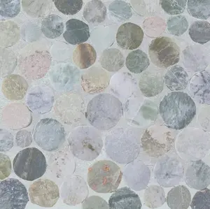 Sea Green Penny Round Tile, Mosaic Wall & Floor Tile