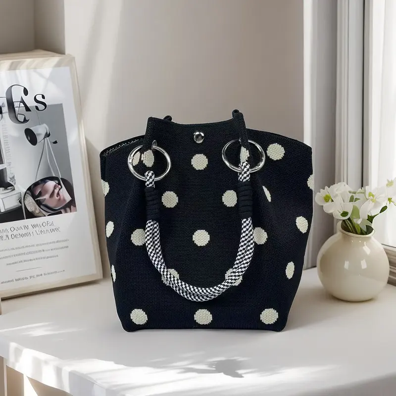Black polka dots