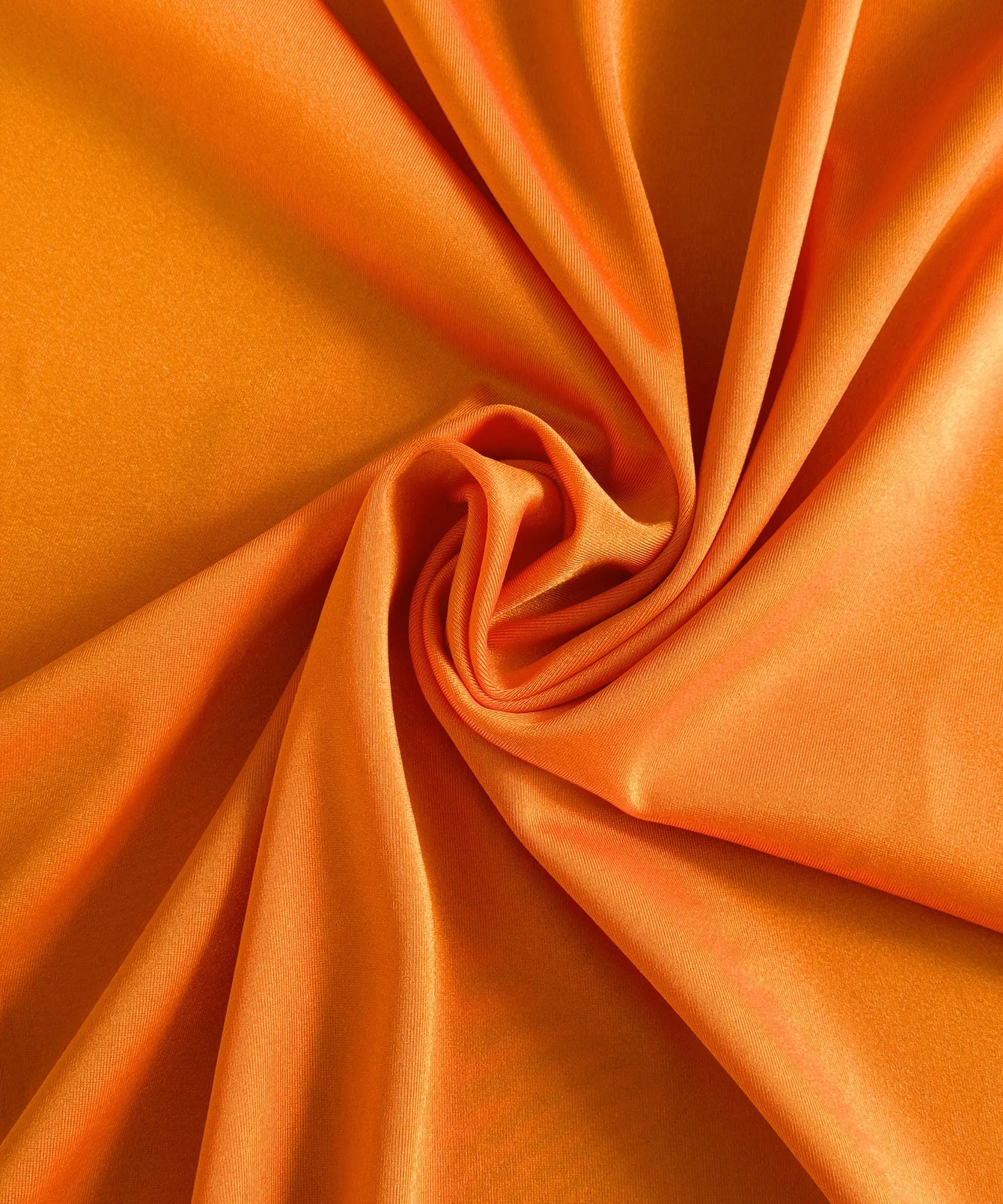 Neon Orange Shiny Nylon Spandex