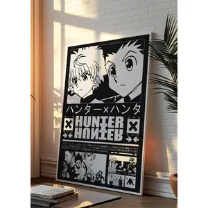 Hunter x Hunter Anime Poster - Hxh Gon Killua Poster - Hxh Poster - Hxh Anime Poster - Hunter x Hunter Wall Art - Hxh Print - Hisoka -Leorio (No Framed)