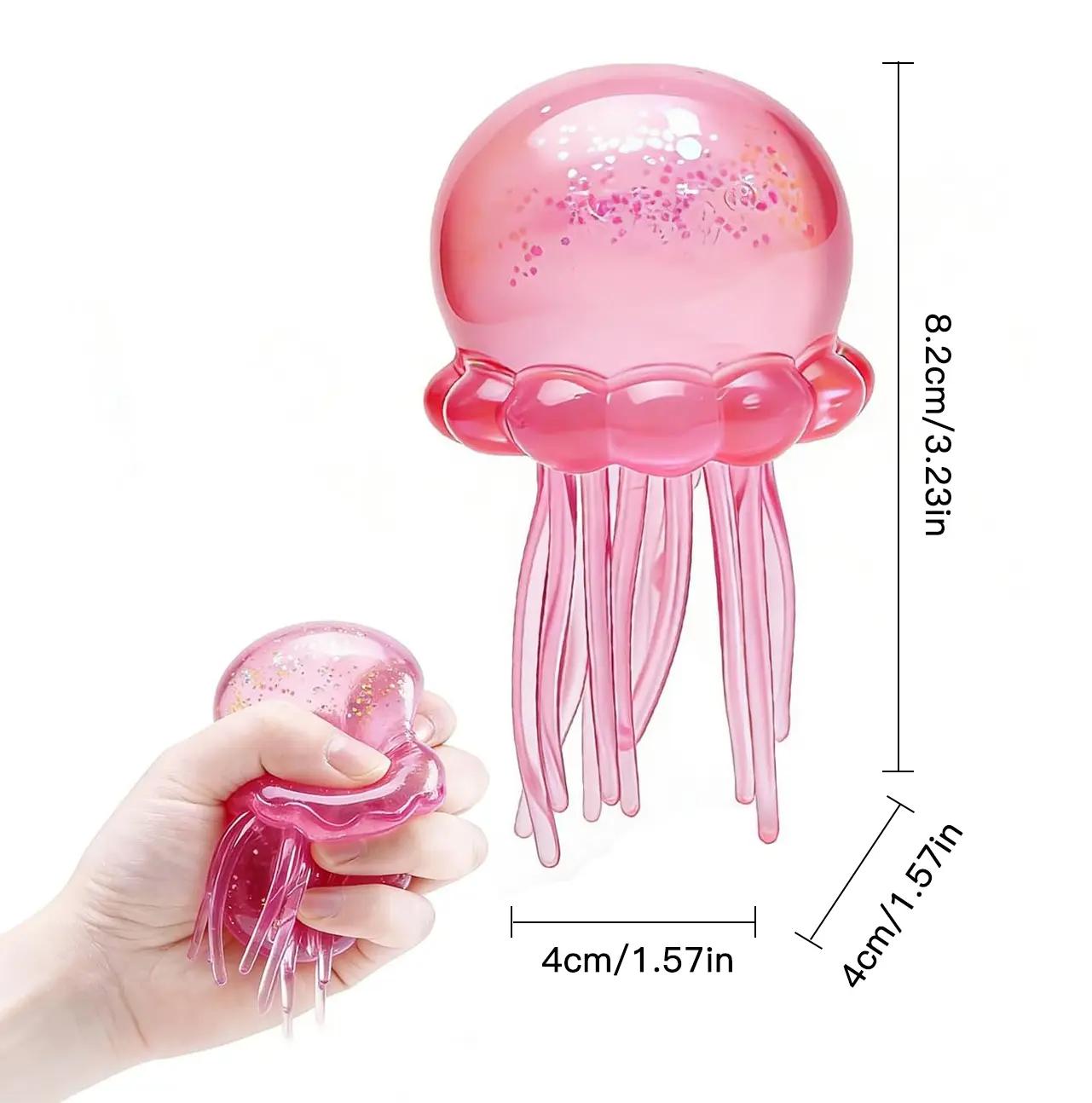 Soft Gel Filled Sensory Squeeze Toy, Stretchy Elastic Squishy Stress Relief Ball, Calming Anxiety Reducing Hand Fidget, Cute Relaxing Jelly Texture, Fun Portable Handheld Squeeze Toy Gift for All Ages